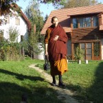 Leader of Vipassana meditation retreat crossing path